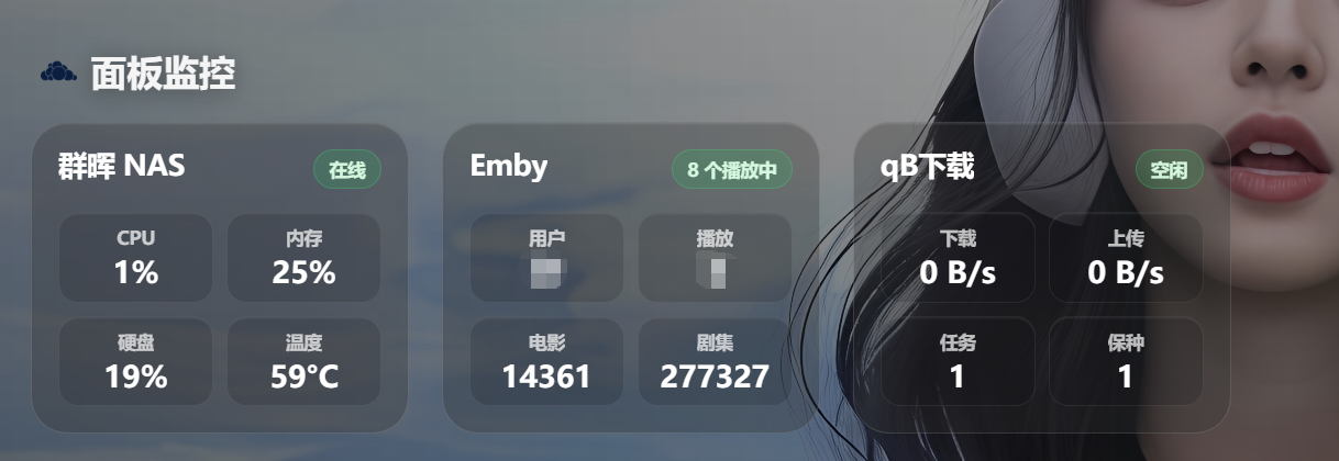 集成服务 / 面板监控效果